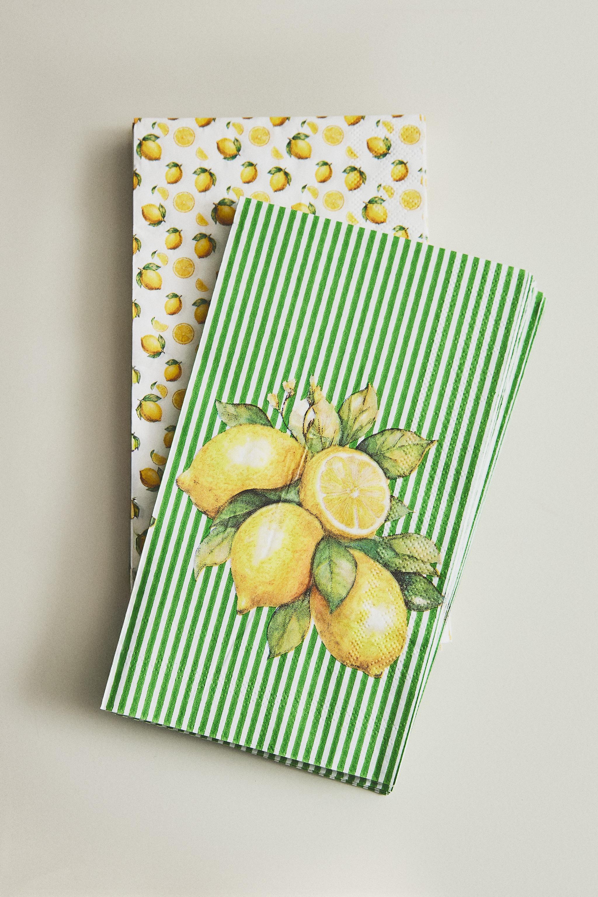 LEMON PAPER NAPKINS PACK (PACK OF 30)